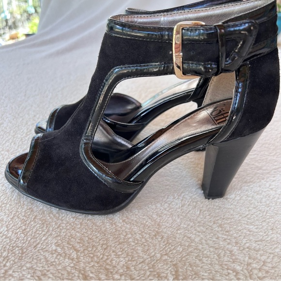 SOFFT RASQUÉRA SEXY BLACK LEATHER ANKLE STRAP SANDALS SIZE 8 - Picture 9 of 9